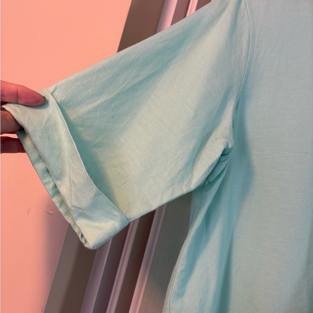 Grace Elements Mint Green Button Down Shirt - image 4